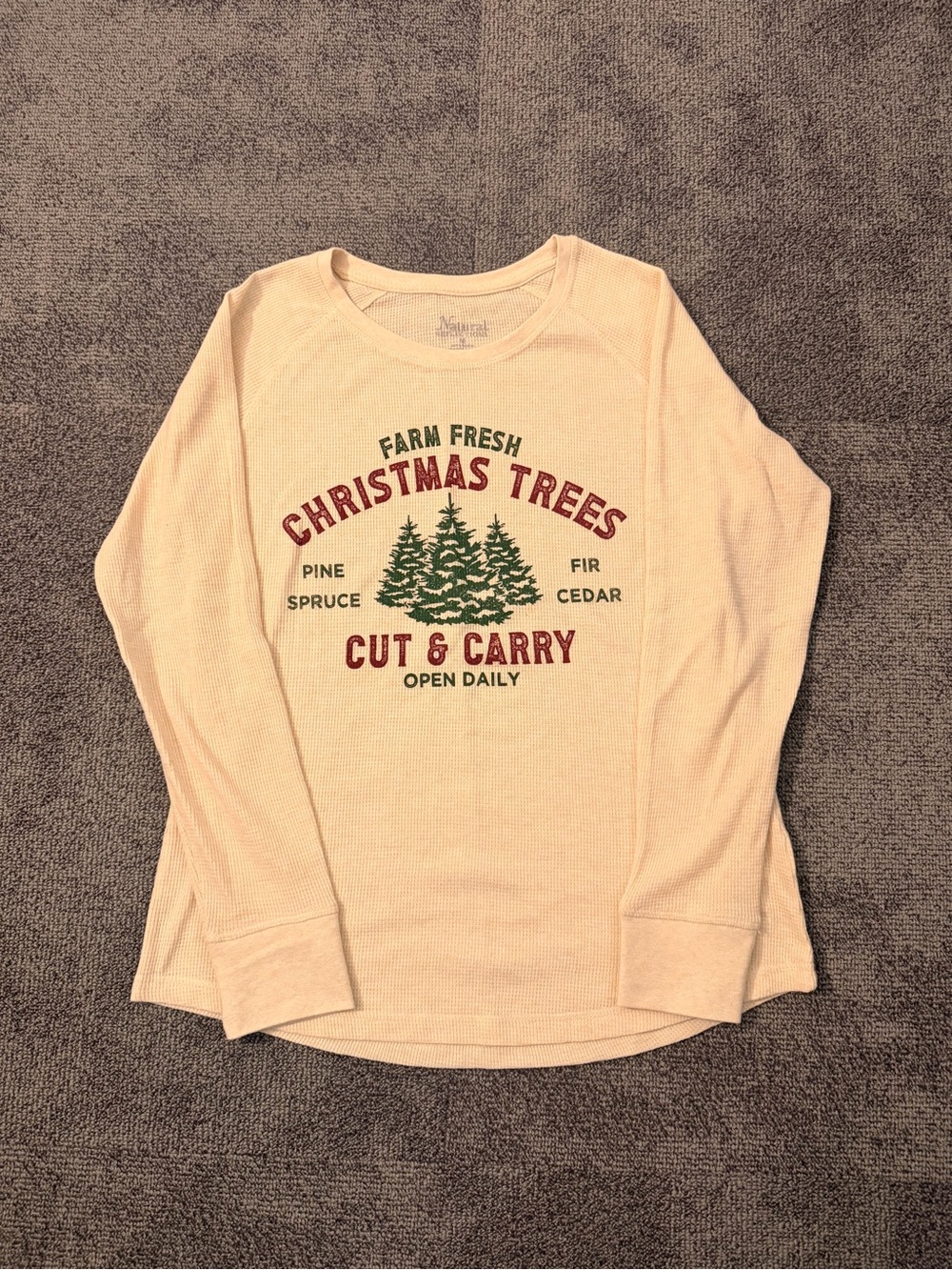 Christmas Farm Waffle Long Sleeve